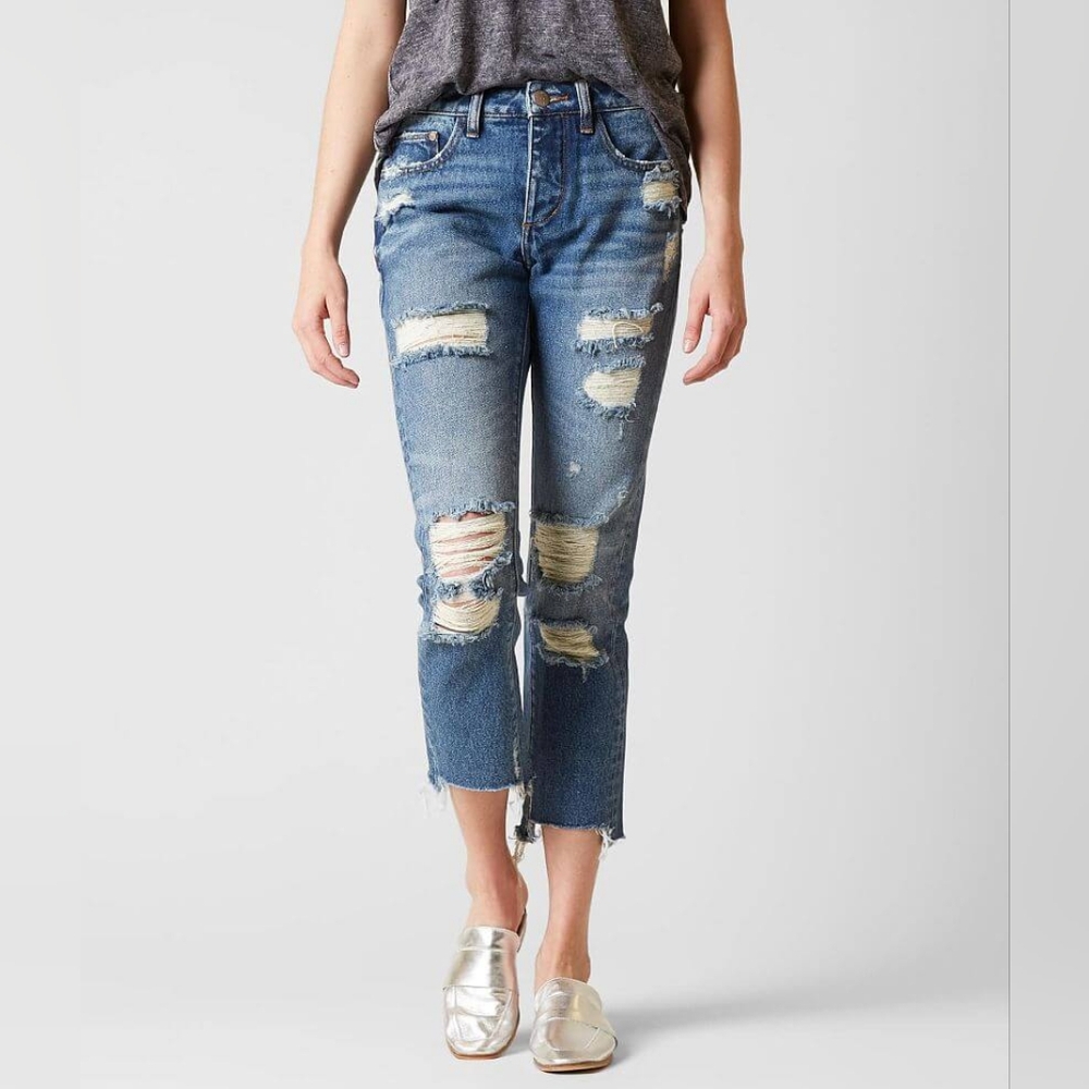 Gilded Intent High Rise Ankle Straight Jean